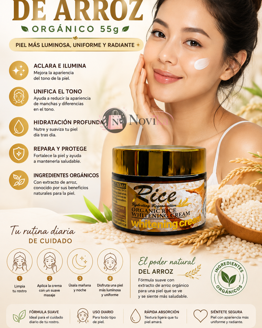 Crema Blanqueadora De Arroz Orgánico 55g